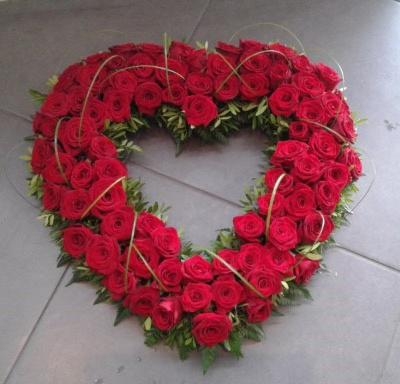 Large Red Rose Heart