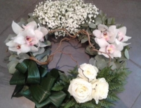 Contemporary Orchid Wreath