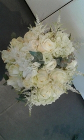 Luxury White Bridal Tied Bouquet