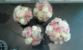 Bridesmaids Tied Posies